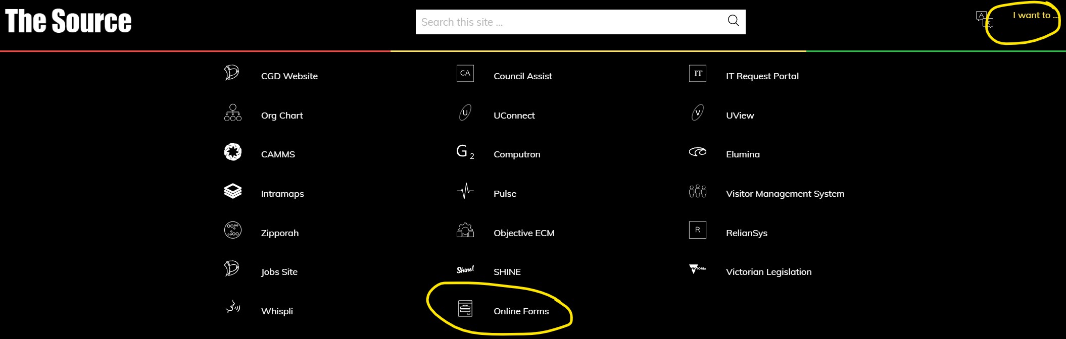 screenshot of The Source 