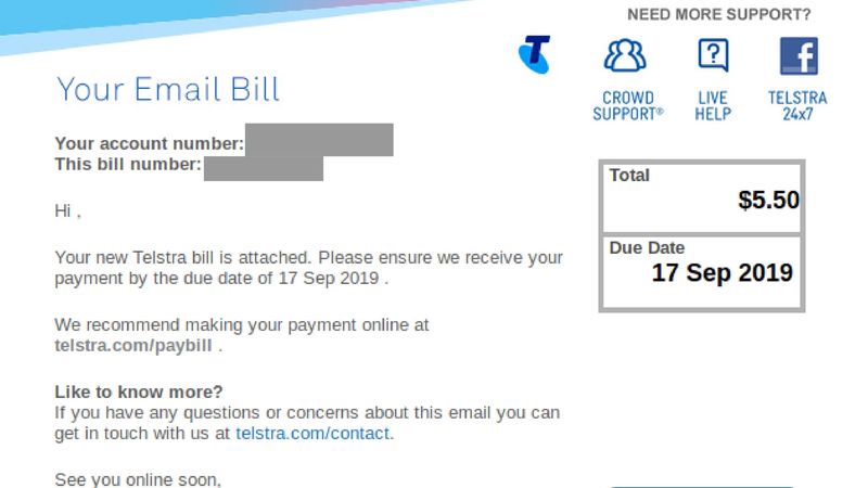 Energy Bill Scam Example