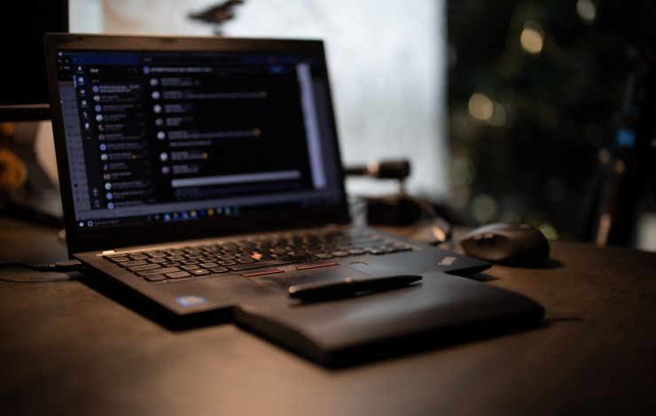 laptop with Microsoft Teams open