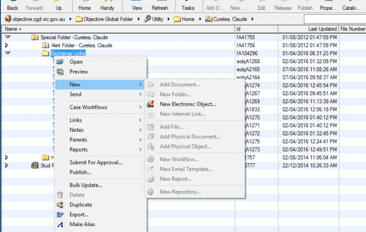 Objective screen shot