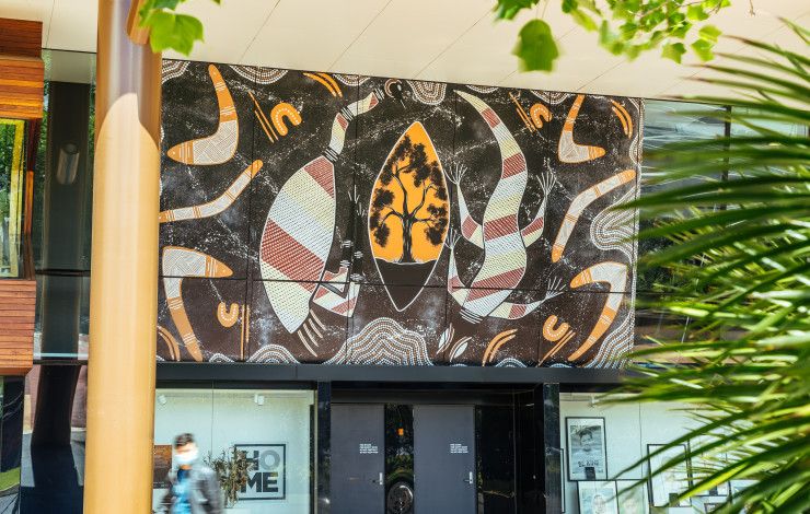 Indigenous artwork at Dandenong Civic Centre