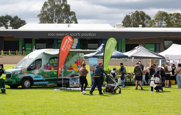 Environmental van at a community event