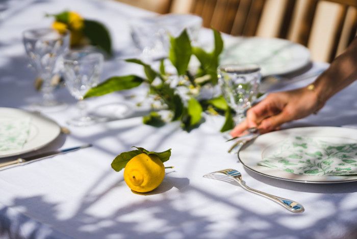 setting the table for an event