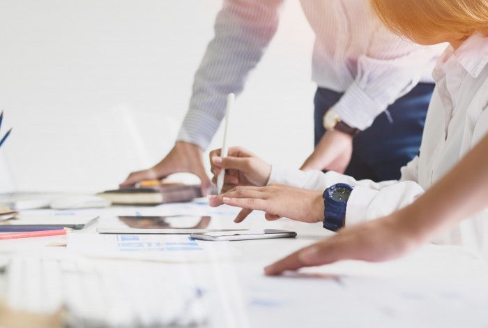 people working together