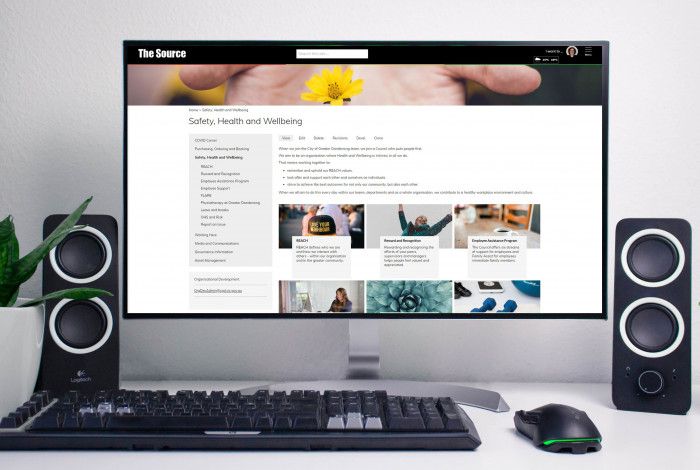 The Source mocked up on a pc