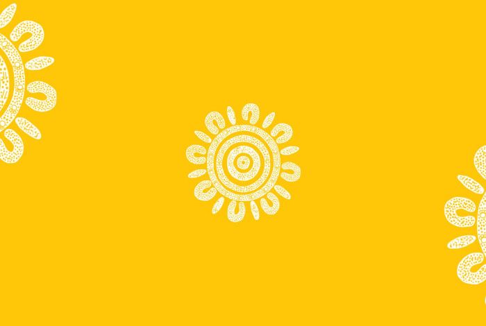 yellow backgroun with spiral images