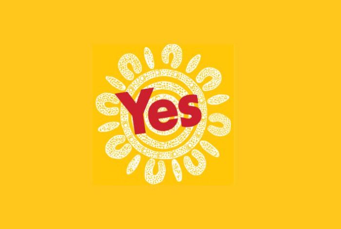 yellow background with yes