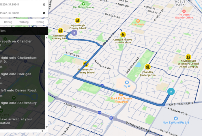 School Crossing Navigation