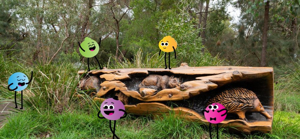 REACH characters at a playground