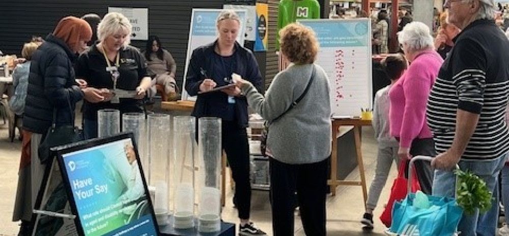 a community engagement activity at Dandenong Market 