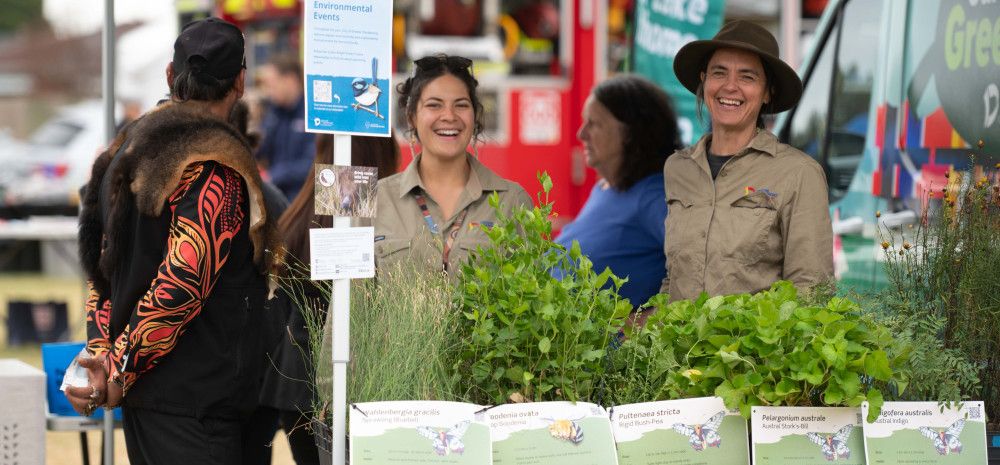 staff members at a community event