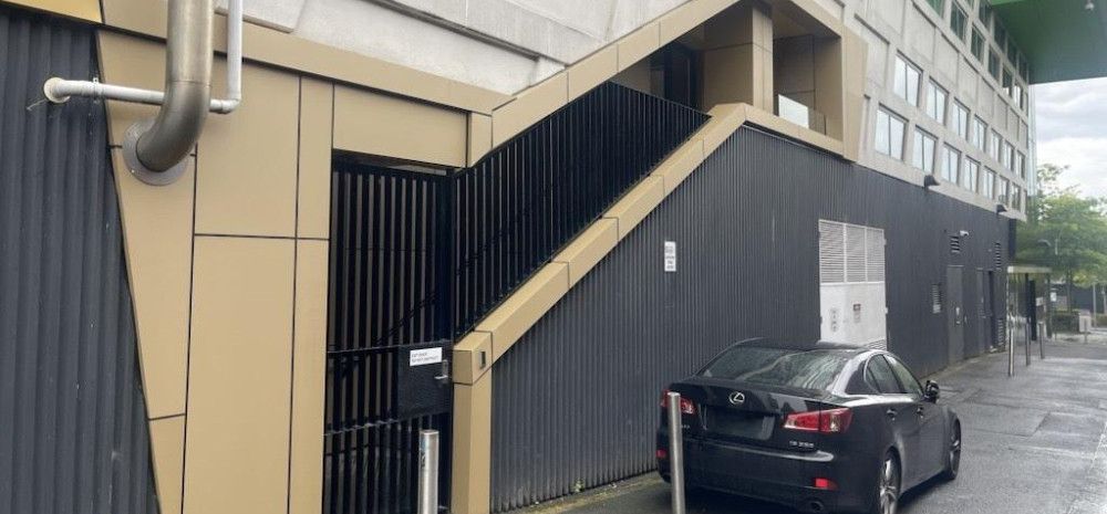 The back of the Dandenong Civic Building