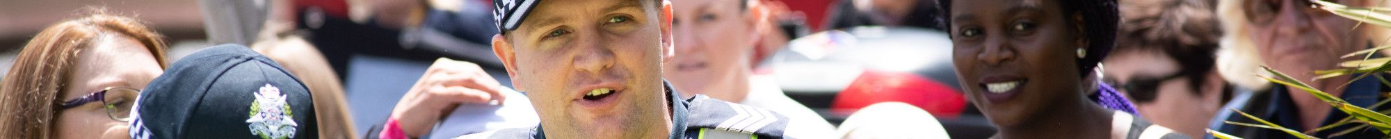  Police Officer in crowd at Walk Against Family Violence 2019