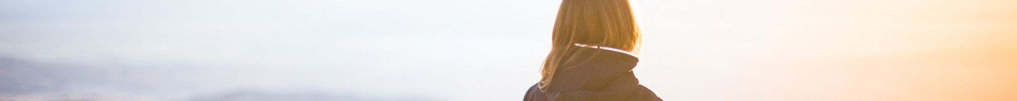 Looking out to horizon from a mountain