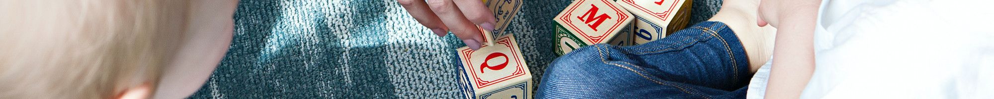 two small children learning