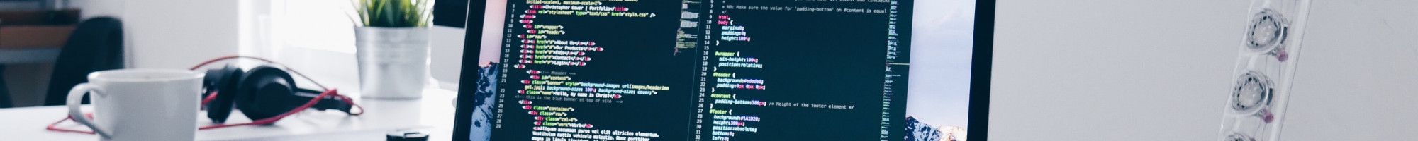 laptop with code showing