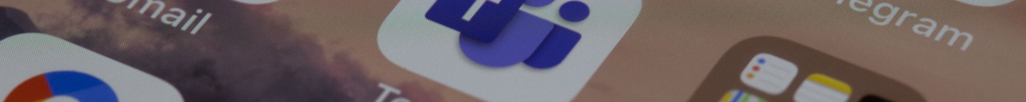 teams app on phone screen