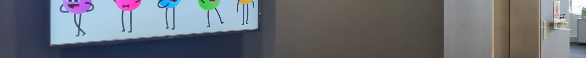 image of screen on a wall