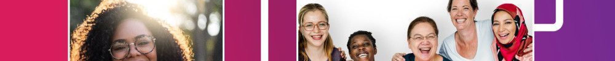 women with purple design