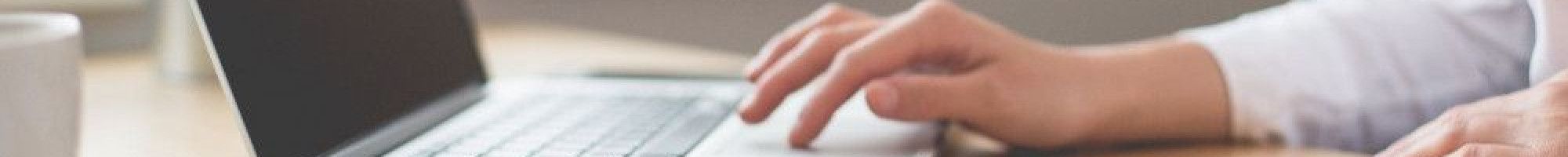 computer with person typing