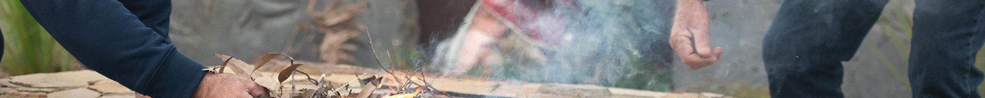 two men and smoking ceremony