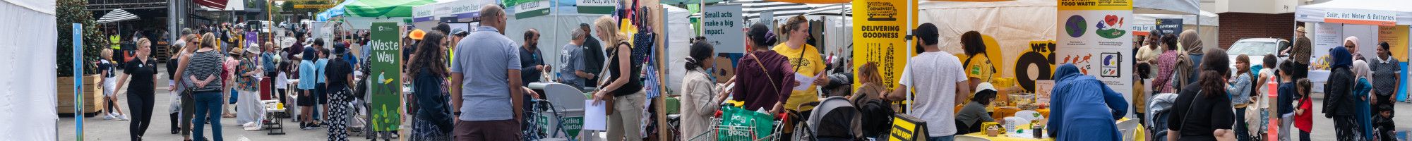 image of people and tents at event