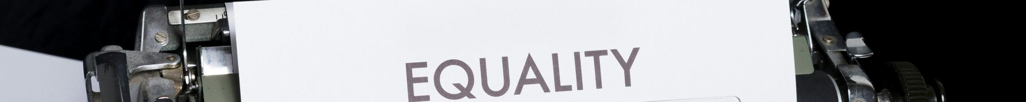 typewriter with word equality