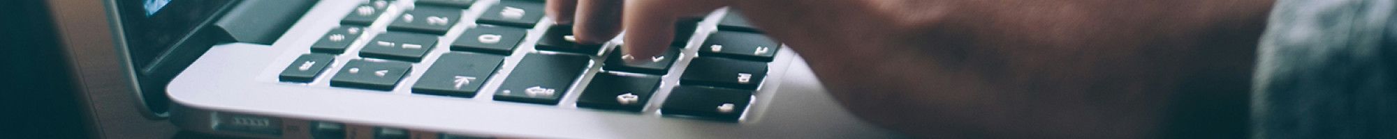 Person working on a laptop