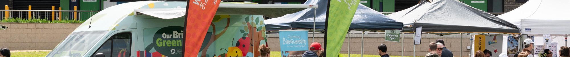 Environmental van at a community event
