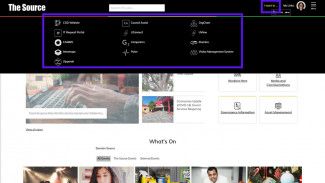 'I want to' menu open on The Source