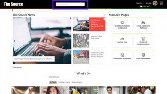 Search bar on The Source