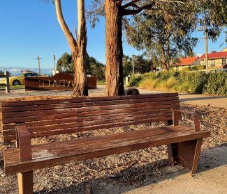 Emma Featherstone - a place to sit- The Lilydale-Warburton Rail Trail, Lilydale, Wurundjeri Country