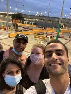 Andrea with friends and family