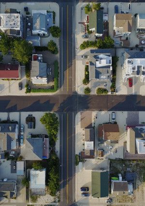 aerial view of properties 