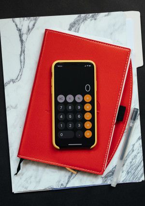 calculator on iphone on books