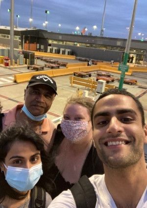 A group of people at the beach